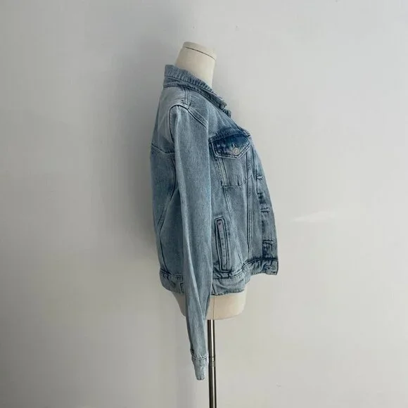 Paige Classic Light Wash Denim Jacket | Women’s Size Small - Picture 2 of 4